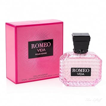 Romeo Vida Perfume for Women Bold Statement Eau de Parfum Spray, Red Berry Jasmine Amber Fragrance, 3.4 Fl Oz / 100 ml