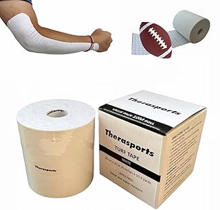 4 Inches X 10.9 Yards Turf Tape Football - Extra Wide White Football Turf Tape - Latex Free Sport Tape - Ultra Sticky Athletic Tape, Protects from Turf Burn, Waterproof & Flexible