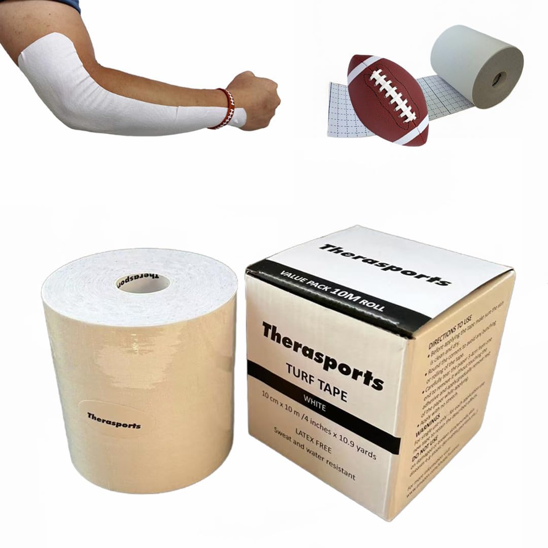 4 Inches X 10 9 Yards Turf Tape Football - Extra Wide White Football Turf Tape - Latex