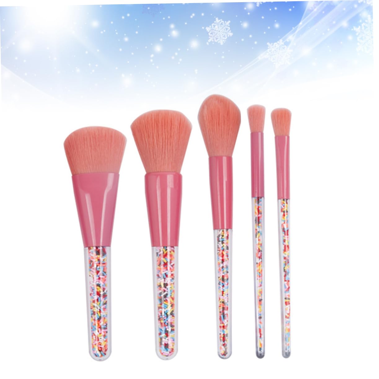 FRCOLOR 15piezas Pinceles De Maquillaje Mango De Granulado Set De Cosméticos Para Cuidado De Belleza Femenina