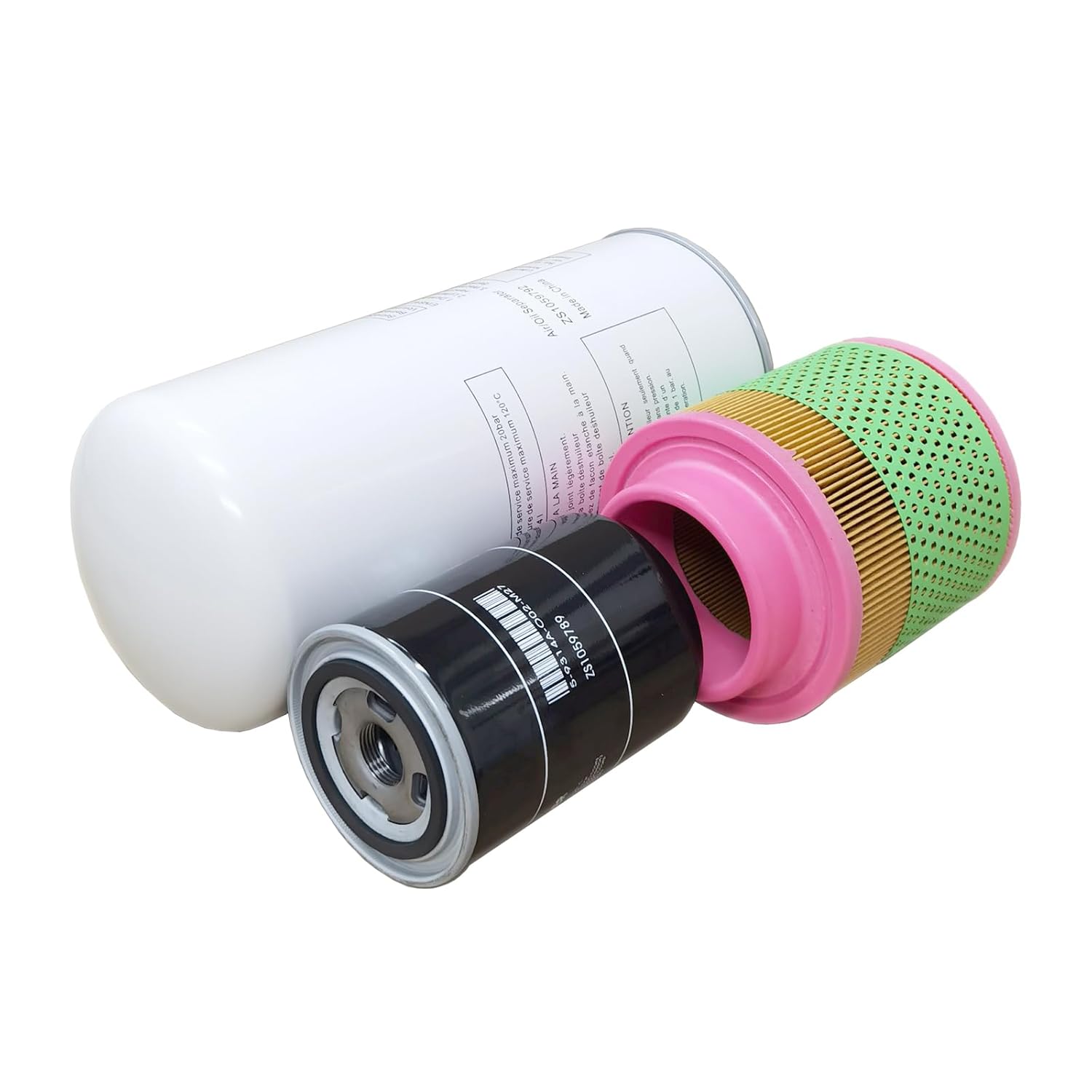 Filter Kit ZS1059792 Air/Oil Separator ZS1060579 Air Filter ZS1059789 Oil Filter, Compatible for Air Compressor Replacement Filter Kit