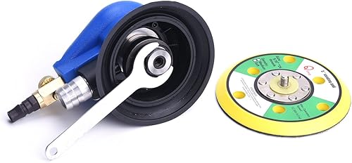 Miniatura 3 de ZHONG AN Lijadora orbital profesional de 5", lijadora de palma de doble acción para trabajo de carrocería automática, sistema de vacío de gancho y