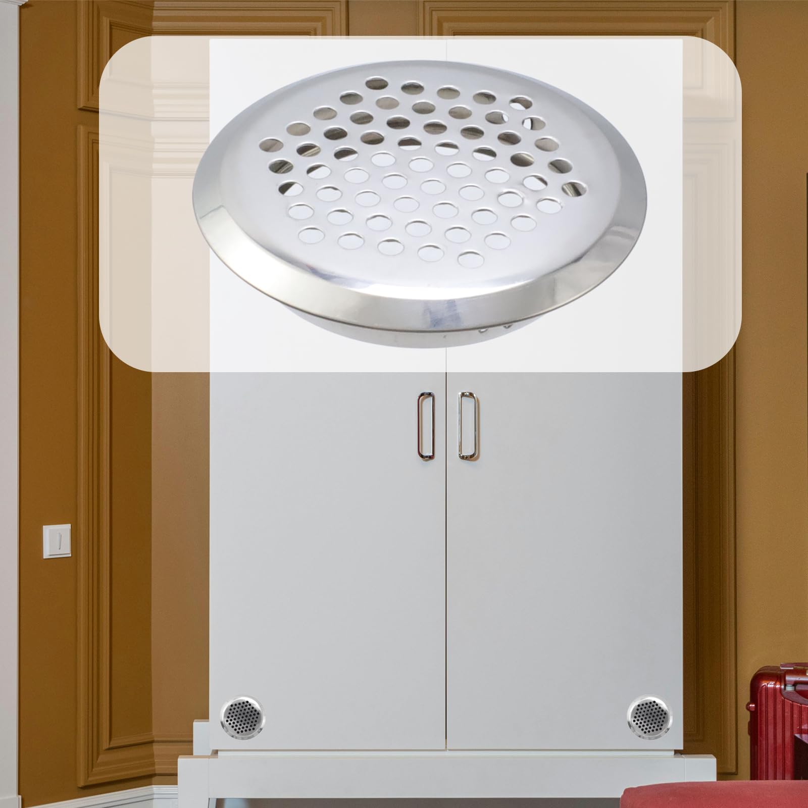 20 Stück Edelstahl-Luftgitter – Rund, 53 Mm, Für Schrank & Küche