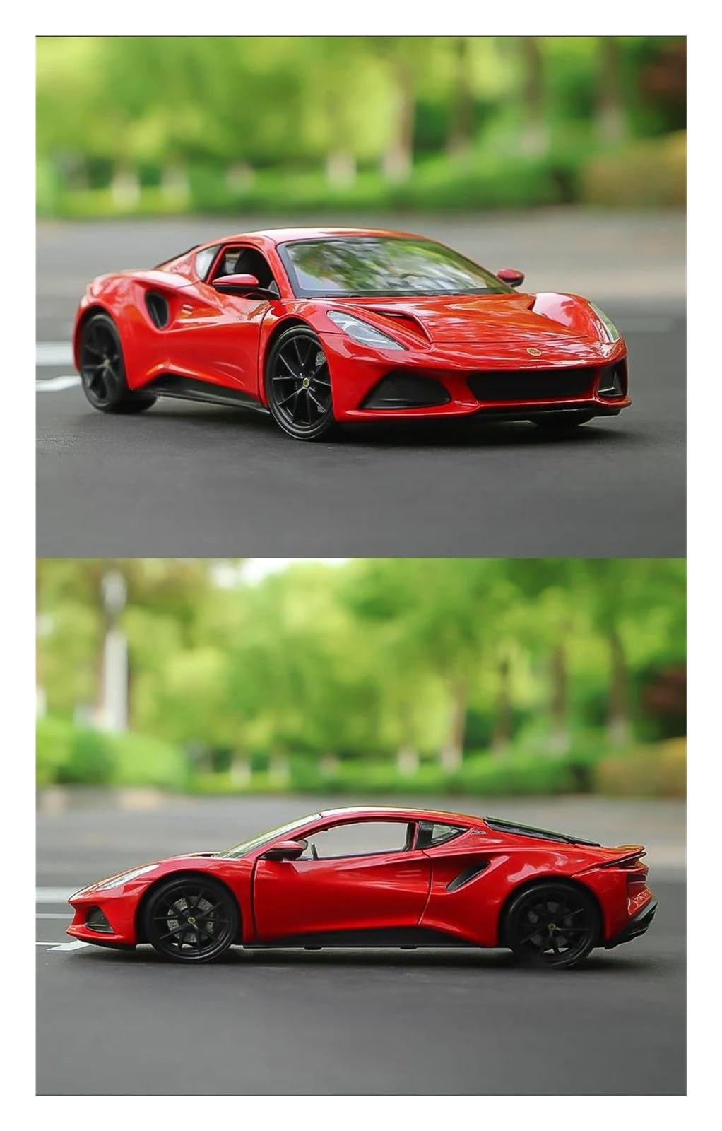 Veicoli a Motore in Scala 1:24 for Lotus Emira in Miniatura, Modello di Auto in Lega di Metallo, Ornamenti for La Decorazione della Casa Modello di Auto Replica(Blue)