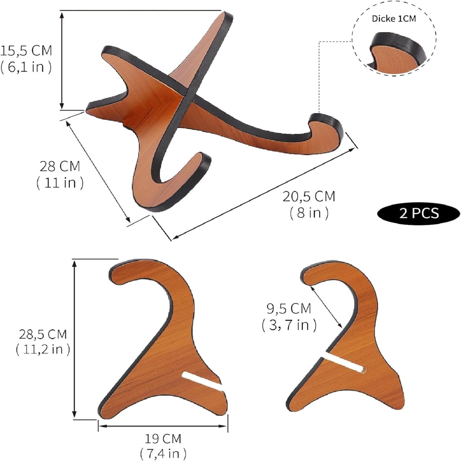 Supporto Per Ukulele In Legno - Pieghevole, Antiscivolo, Per Ukulele E Strumenti Piccoli - Foto 11