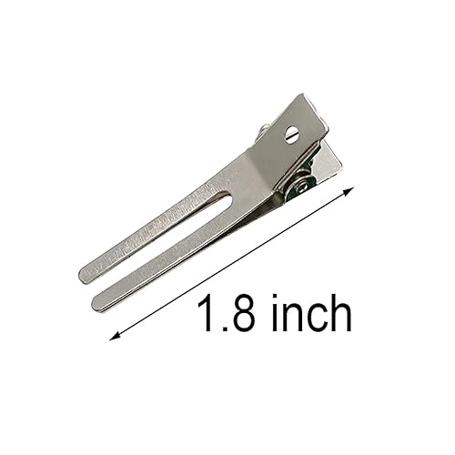 Miniatura 3 de 60 pinzas de pelo de doble punta para peluquería de 1.8 pulgadas, sección de ajuste de rizos, pinzas para el cabello para moño de pelo, clips de