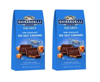 Ghirardelli Dark Chocolate Sea Salt Caramel Squares Pack of Two