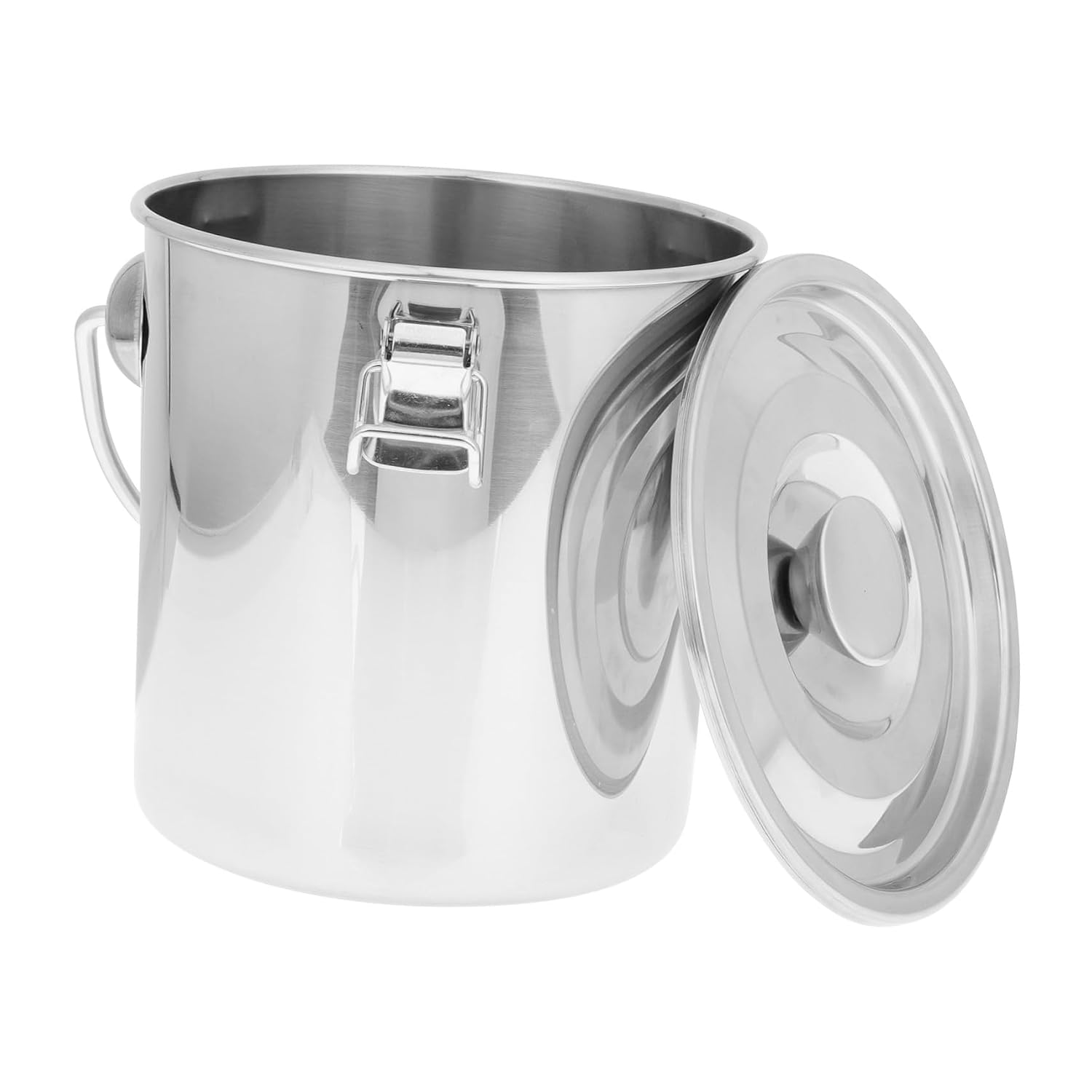 LIFKOME Stainless Steel Sealed Pail Large Outdoor Bucket Beverage Container Lid