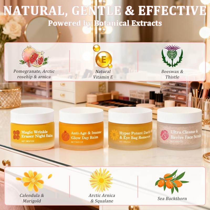 Mature Skin Care System – Complete Hydrating & Nourishing Skincare for Mature Women , Promotes Smooth, Firm & Radiant Skin , Handcrafted with Arctic Botanicals