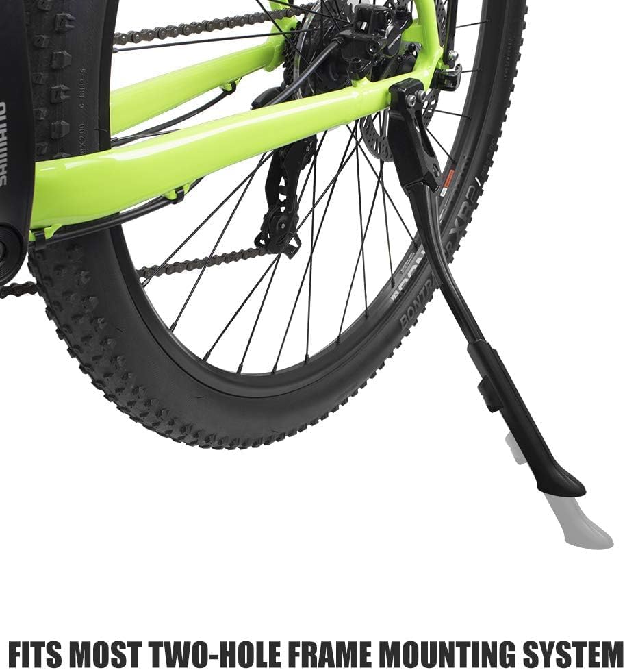Image of BV Bike Kickstand - Mountain Bike Kick Stand for 24-29 inch Bicycles - Adjustable Length, Non-Slip Sole, Aluminum Alloy Material - Black Bicycle Kickstand