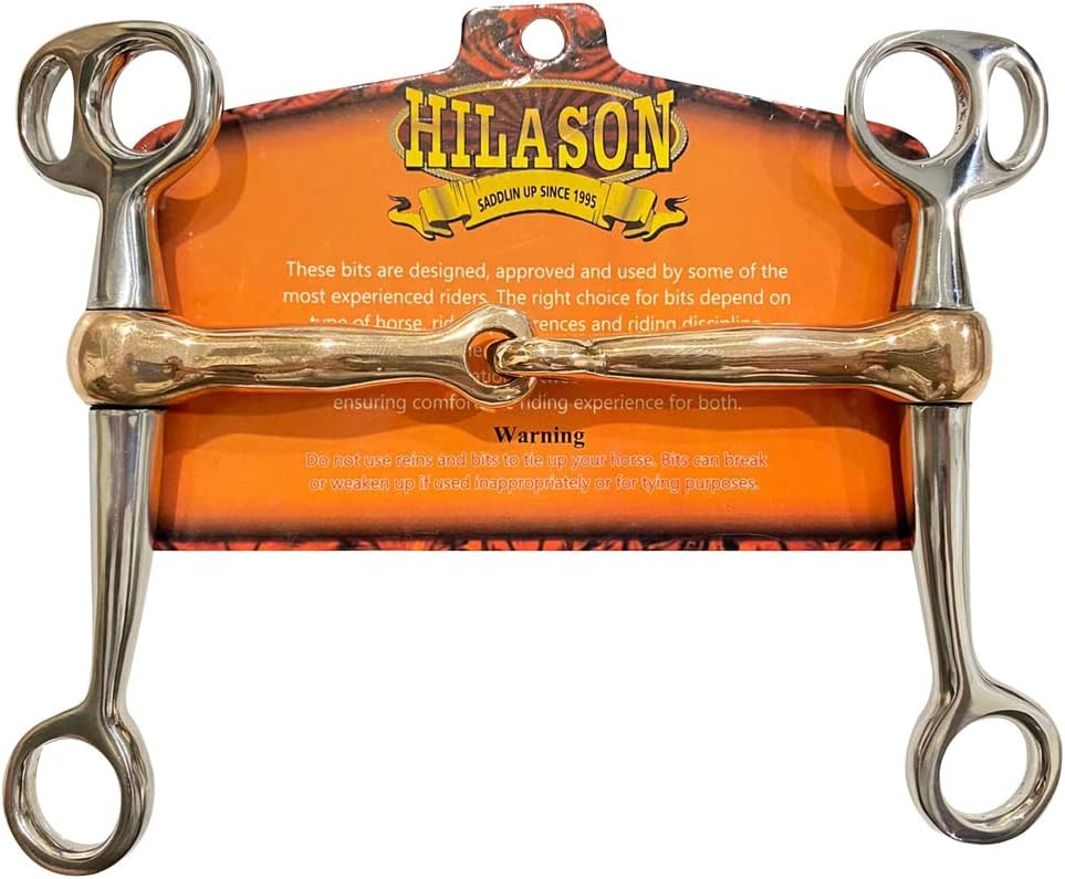 HILASON BAR H Equine Tom Thumb Copper Curb Bit with Stainless Steel | Horse Bits Western Training