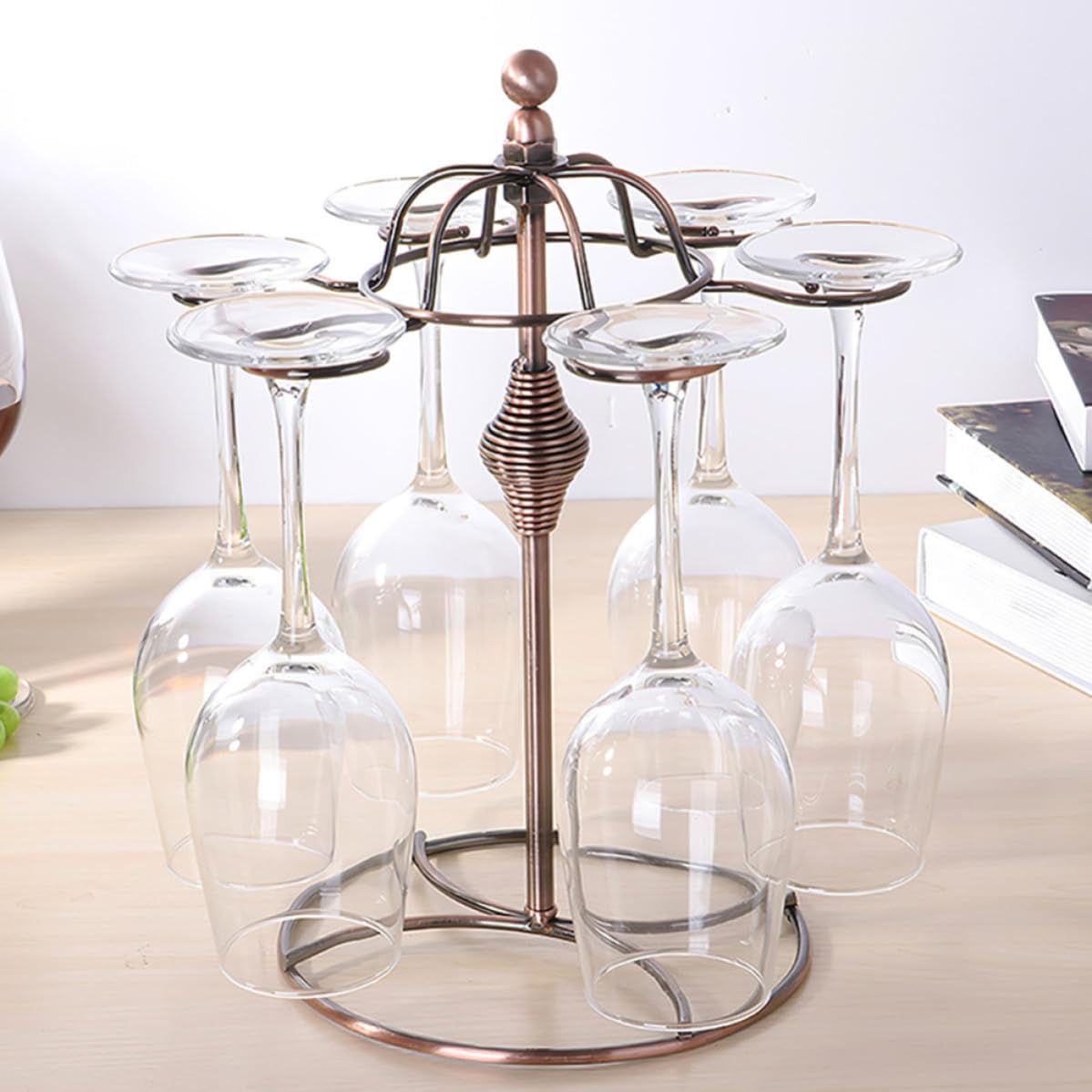 Alipis 2pcs Decorative Iron Wine Glass Rack Holder for Tabletop Display