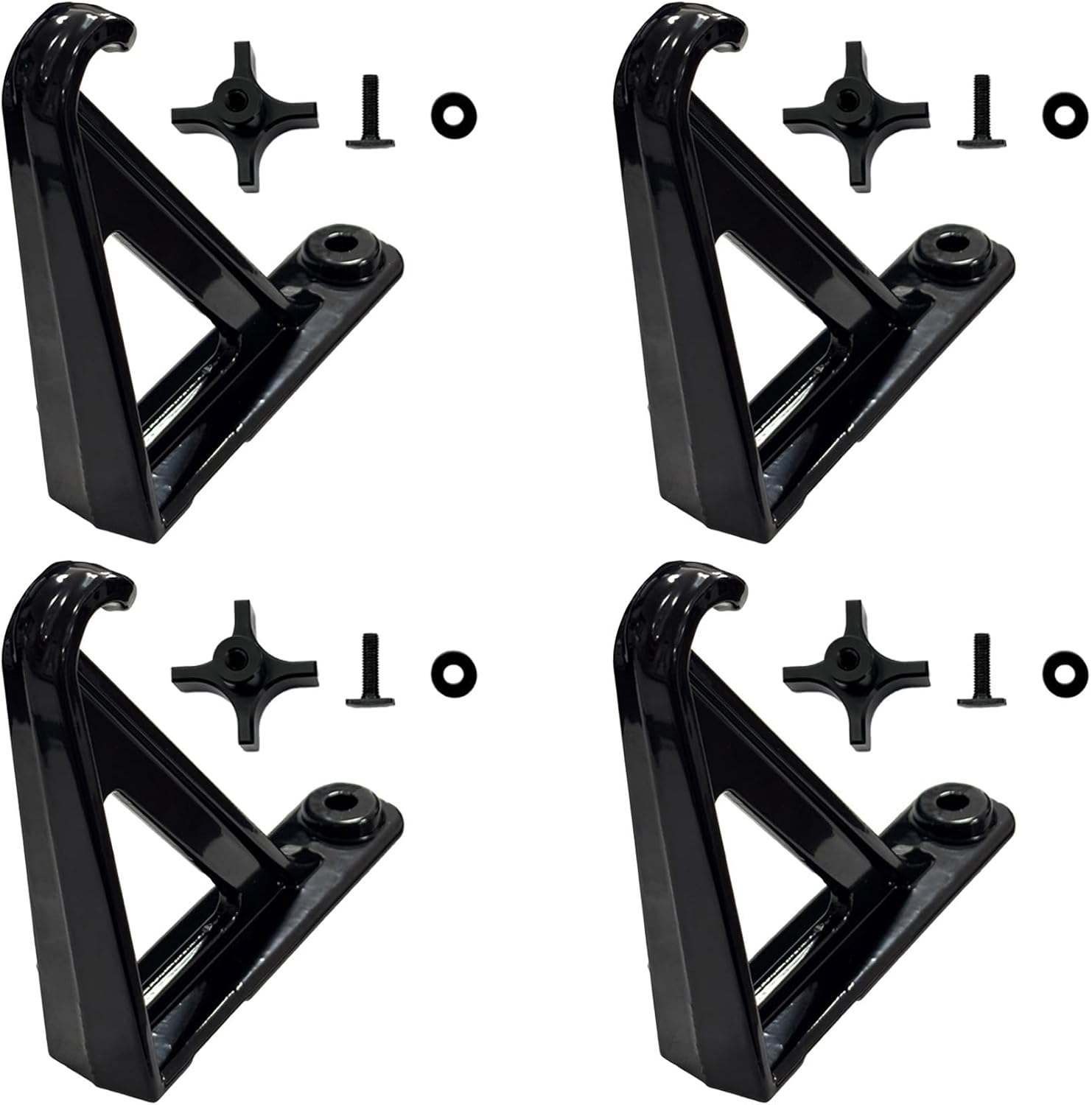 Load Stops Replacement for T-Slot Truck Cross Bar Heavy Duty Ladder Firewood Skis Snowboard Kayak Most Truck Bed Rails Rack Systems（ 4 Pack）