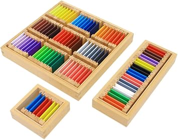 Wumudidi Montessori Sensorial Materials Color Tablets,88Pcs Professional Edition Sensory Teaching Aids, 3 Boxes