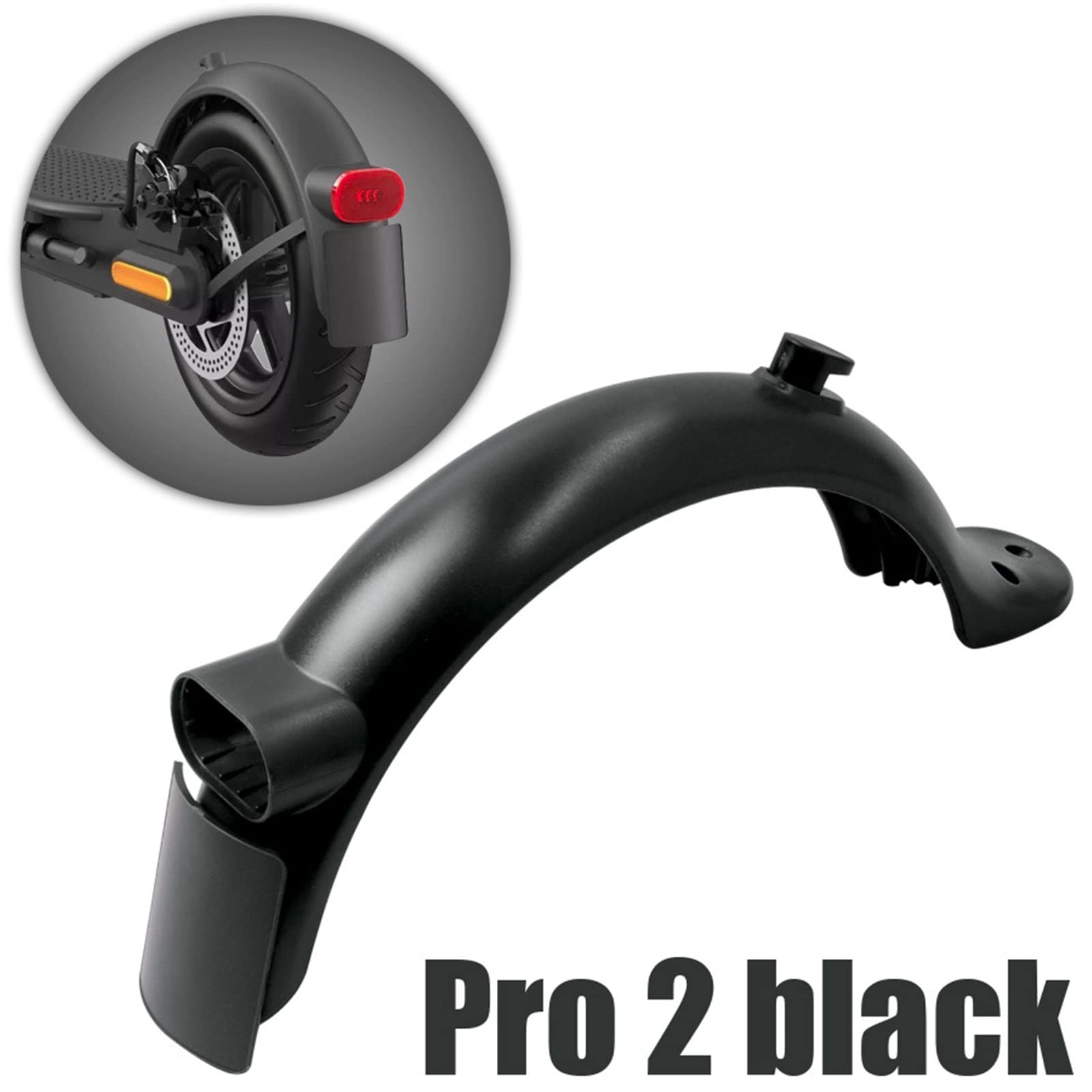 Tylny Zestaw Błotników Błotników Ulepszony Skuter Elektryczny Dopasowany Do Xiaomi Dopasowany Mi 3 Dopasuj Do M365 Pro M187 Pro2 1S Taillight Wspornik For Pokryciem Śrub(Black sets)