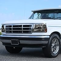 Vista 11 de PM PERFORMOTOR LED DRL - Barra de luz LED de repuesto para faros delanteros de doble LED, color negro, compatible con 92-96 F150 / F250 / F350