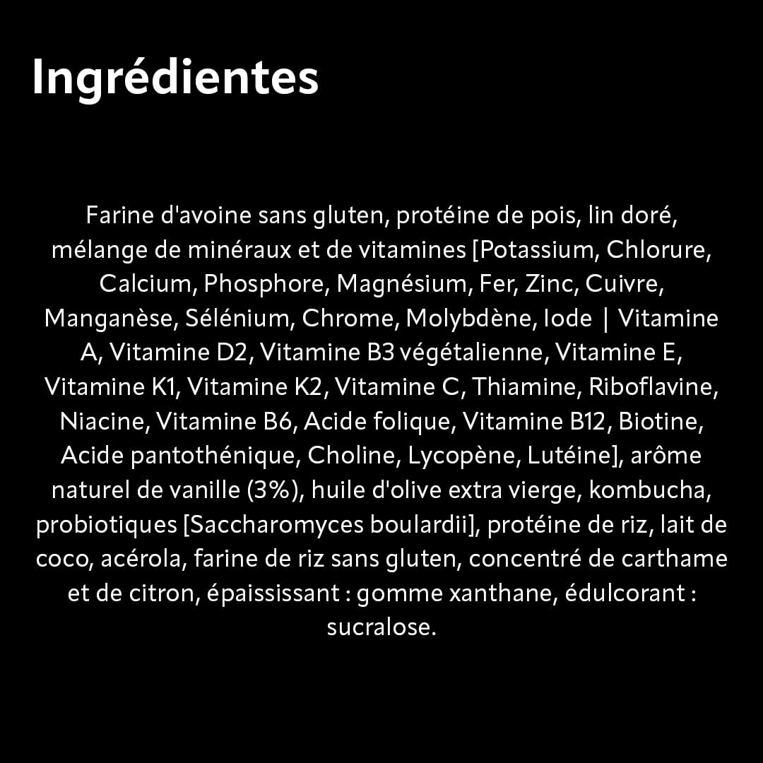YUÏT - Substitut de repas - Shake protéiné - 35g de protéines en poudre + Probiotiques - Aliment 100% naturel - Shake diététique rassasiant - Supplément vitamines, minéraux - (Vainilla- 1kg + SHAKER)