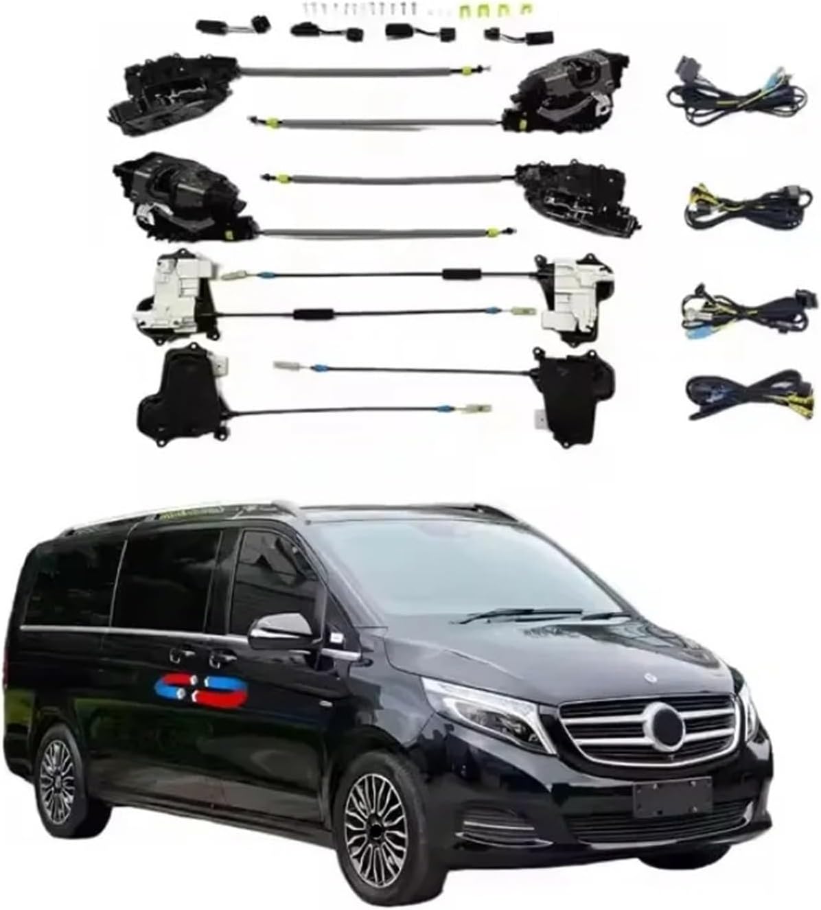 Car Door Magnet Soft Close Liush Automatic Lock Electric Power Suction System Retrofit Kits Compatible For Mercedes Benz V260 2016