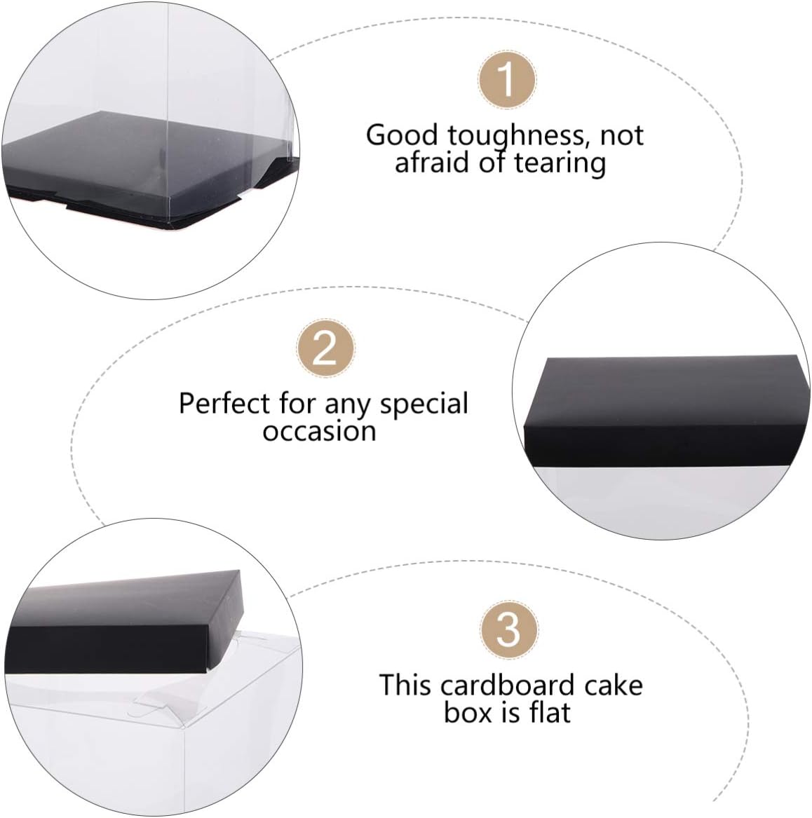 Lightweight 2 Tier Cake Box Birthday Cake Decor Paper Packing to Carry Color