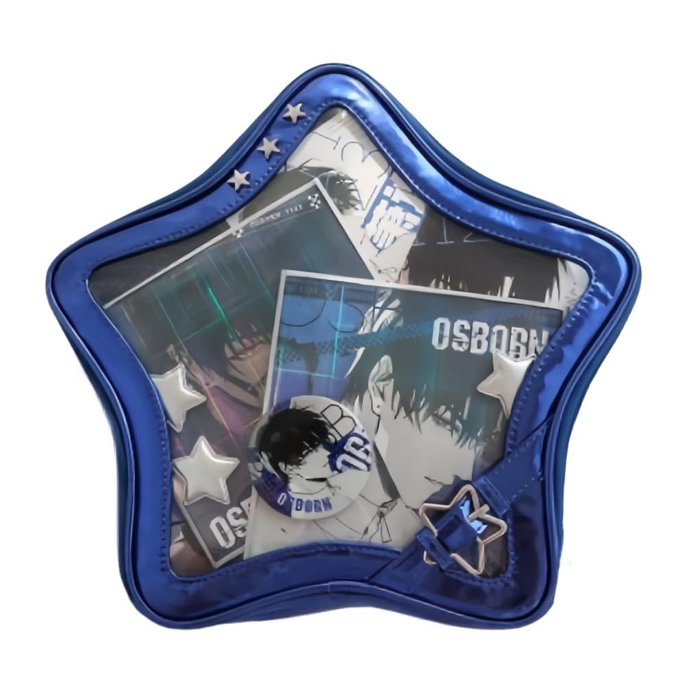 KJCLNL Star Single Shoulder Crossbody Bag Handbag and Purse for Women Ita Bag with Insert Pins Display Backpack (blue-1)