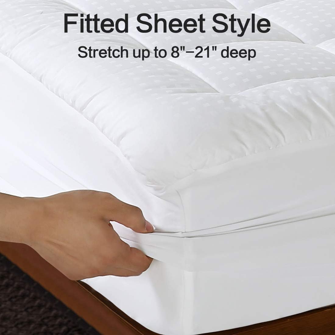 Cooling Full Comforter Duvet Insert with Corner Tabs - Soft 2100 Series Quilted Down Alternative Bed Comforters,Lightweight Breathable Hotel Collection Reversible Machine Washable(82x86 Inches,White)
