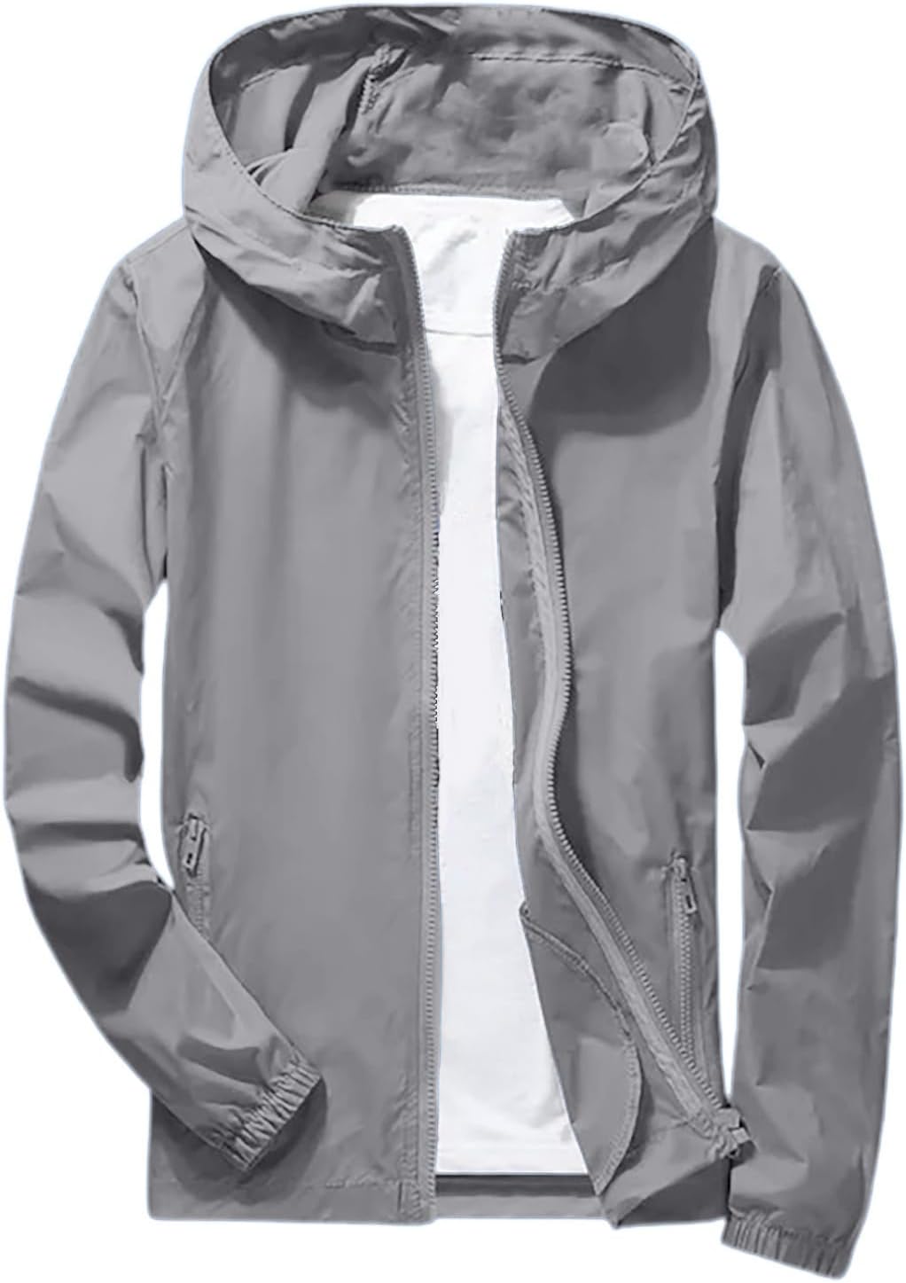 Mens Womens Hooded Sun Jacket Quick Dry Breathable Fishing Hiking Outdoor