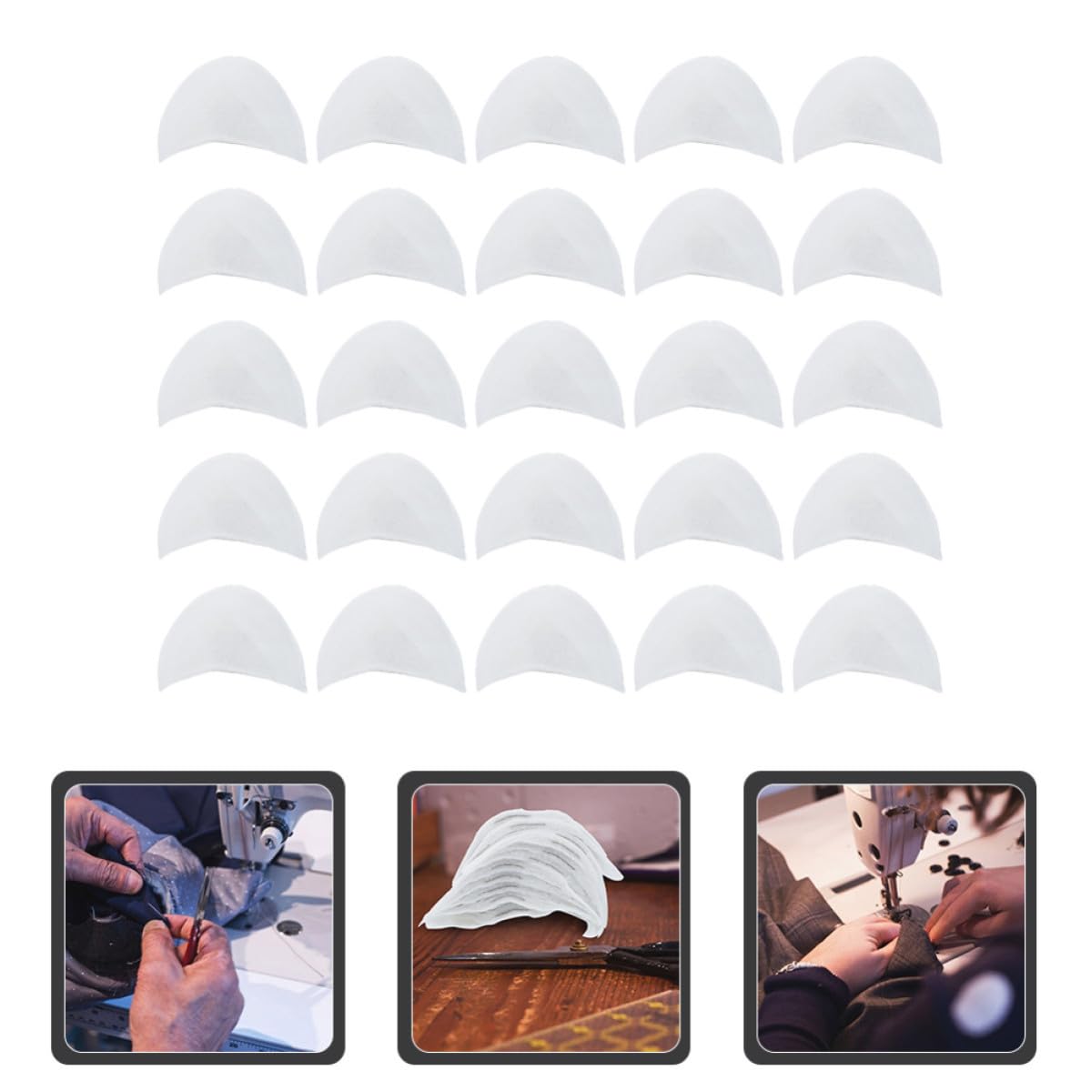 LIFKOME 50 Pares de Hombreras de Algodón Prácticas para Mujer y Hombre, Portátiles y Elásticas, Ideales para Abrigos y Ropa en Citas y Bailes