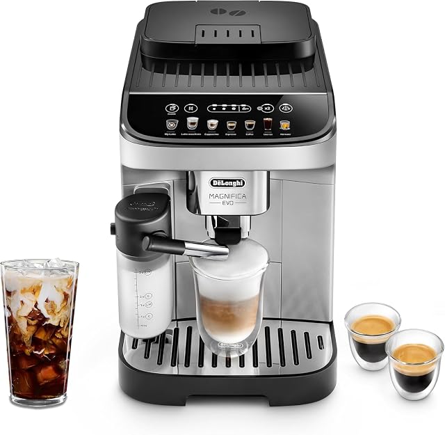 DeLonghi Magnifica Evo Espresso Machine with Automatic Frother 7 Recipes ECAM29084SB Renewed