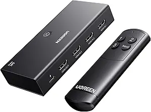 UGREEN HDMI Switch 3 in 1 Out 4K@60Hz, HDMI Splitter with Remote Supports HDR10+ CEC HDCP2.2 Compatible with Nintendo Switch PS5/4/3 Xbox Roku TV Fire Stick Blu-Ray Player