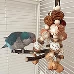 Parrot Bird Chewing Toys-Natural Nuts Corn Parrot Tearing Toy-Wooden Bird Cage Toy for African Grey,Macaws Cokatoos, - Image 5