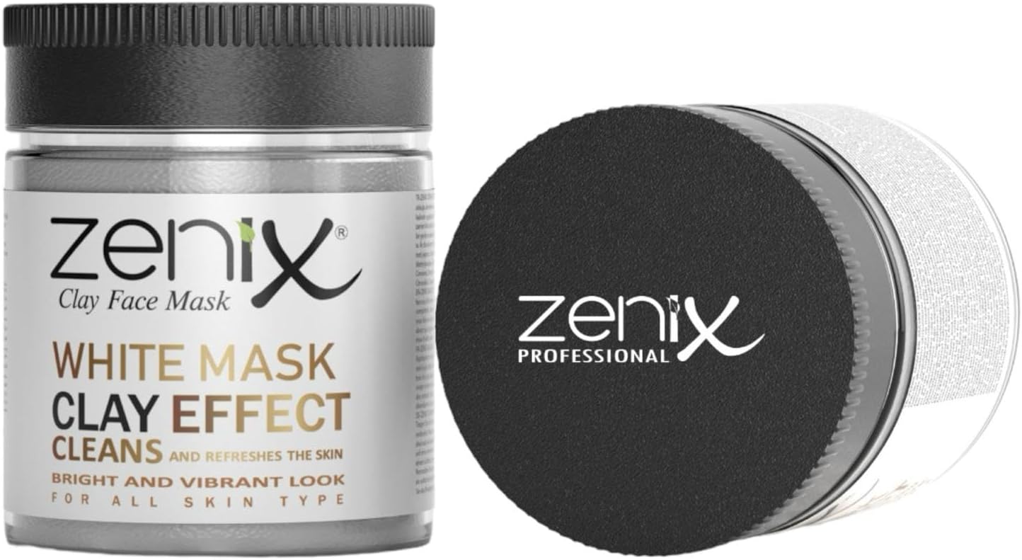 Zenix Kil Maskesi Clay Gezichtsmasker, 190 g, gezichtsmasker met kleiaarde, gezichtskuur met arganolie, gezichtsverzorging voor mannen en vrouwen, tegen puistjes, mee-eters en onzuiverheden