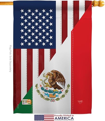 Miniatura 2 de Amistad de los Estados Unidos México Garden House Flags Set Regional USA American Alliance World Country Particular Area Pequeña Decorativa Patio