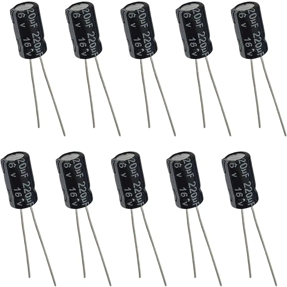 Capacitor Eletrolítico 220uF 16V - Kit 10 Peças