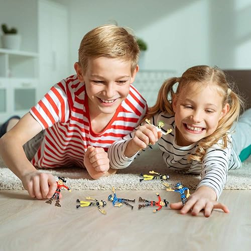 Miniatura 6 de ArtCreativity Figuras piratas flexibles, juego de 12 unidades para hombres flexibles, regalos de fiesta de cumpleaños para niños y niñas, alivio del