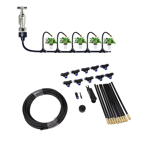 Miniatura 2 de Kit de sistema de rociadores sobre el suelo para áreas grandes con boquilla flexible ajustable de 360, kit de sistema de riego de jardín con