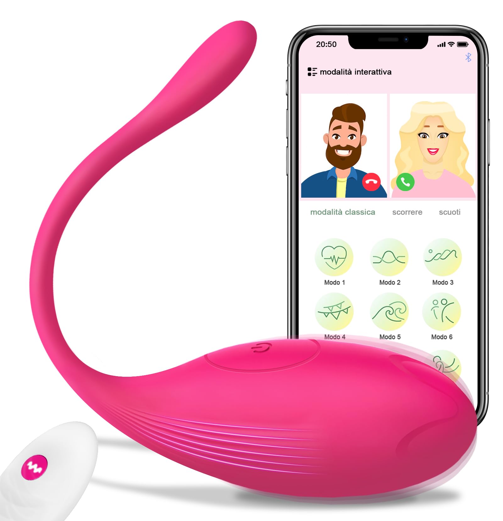 Ovetto Vibrante Donna Telecomando Vibratoreper Donna Vibratore Sexytoysys Coppia Con App 9 Modalità Vibratoreper Donna Professionale Wireless Vibratori Donne Sex Toys (Rosa)