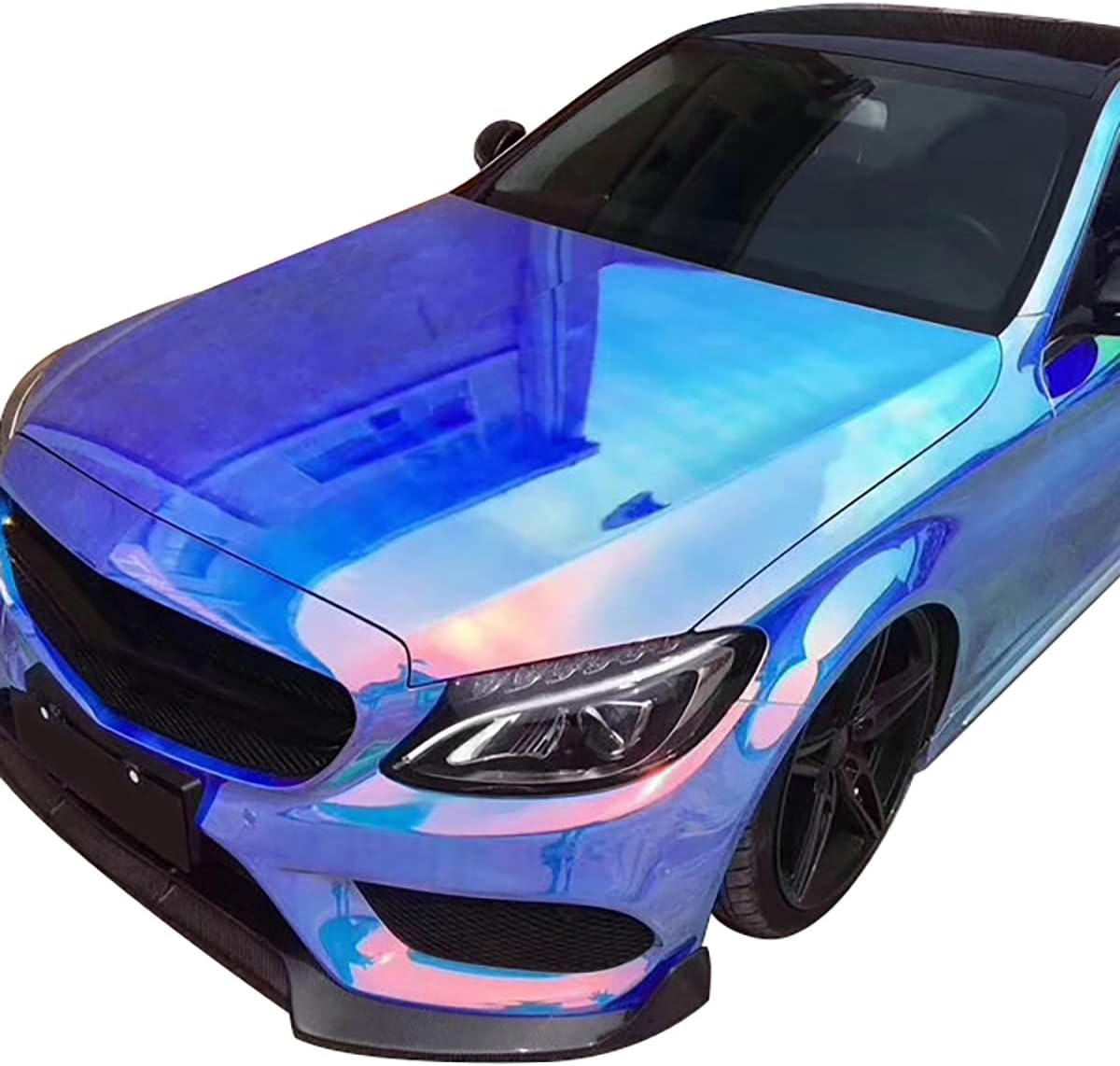 Holographic Rainbow Chrome Vinyl Wrap Film 4.5ft×59ft Car Protective Film Sticker Air-Release Adhesive Film