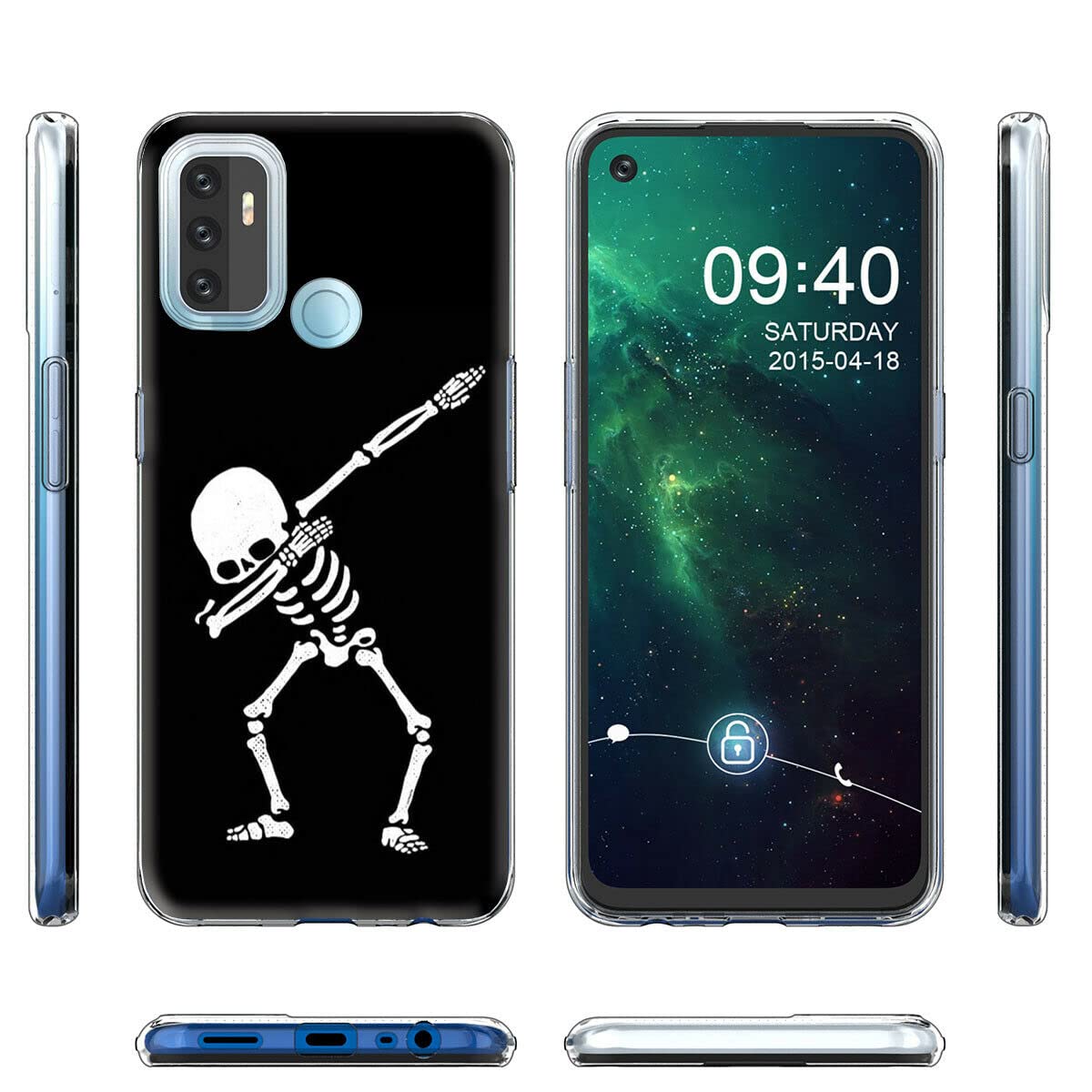 Custodia Cover per Oppo A53S back case in TPU silicone morbida fantasia