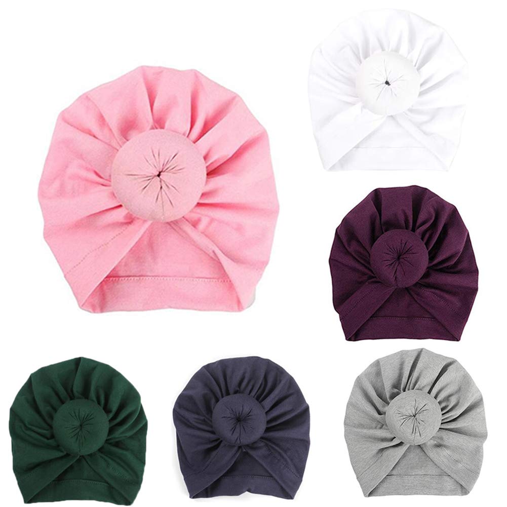 6 Pieces Adorable Baby Knot Headbands Newborn Elastic Sretch Head Wrap Baby Hat (B) - Review, Price and Buying Guide