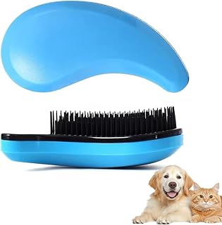 Dog Grooming Brush for Small Breeds, Soft Bristles, Suitable for Shih Tzu, Yorkie, Teddy (Blue)