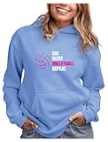 Volleyball Hoodie for Teen Girls and Women - Athletic Sports Pullover Gift for Players Coaches & Fans