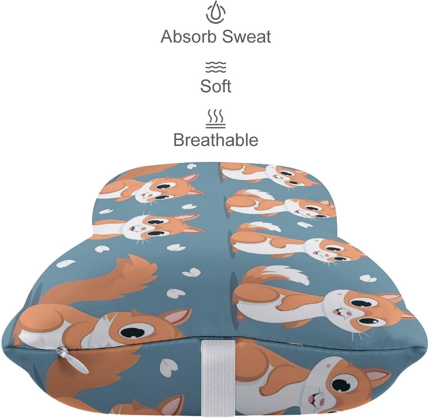 Cute Squirrel 2 Pack Car Neck Pillow Car Headrest Soft Car Pillow for Most Cars