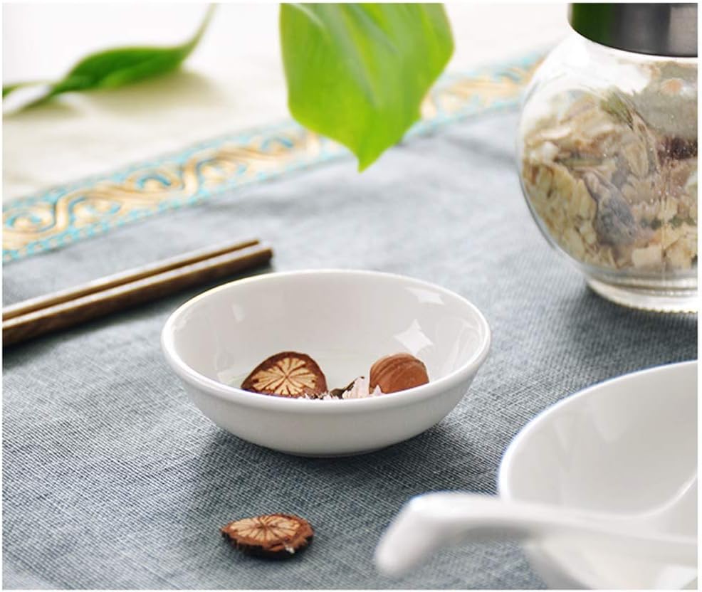 Appetizer Plates Household Ramekin Dishes Ceramic Side Sauce Dish 3-Inch/4-Inch Dip Tomato Sauce Salt Vinegar Sugar Flavor Spices Dip Bowl Party Ware Set of 10 Sauce Dish/Seasoning Dish ()
