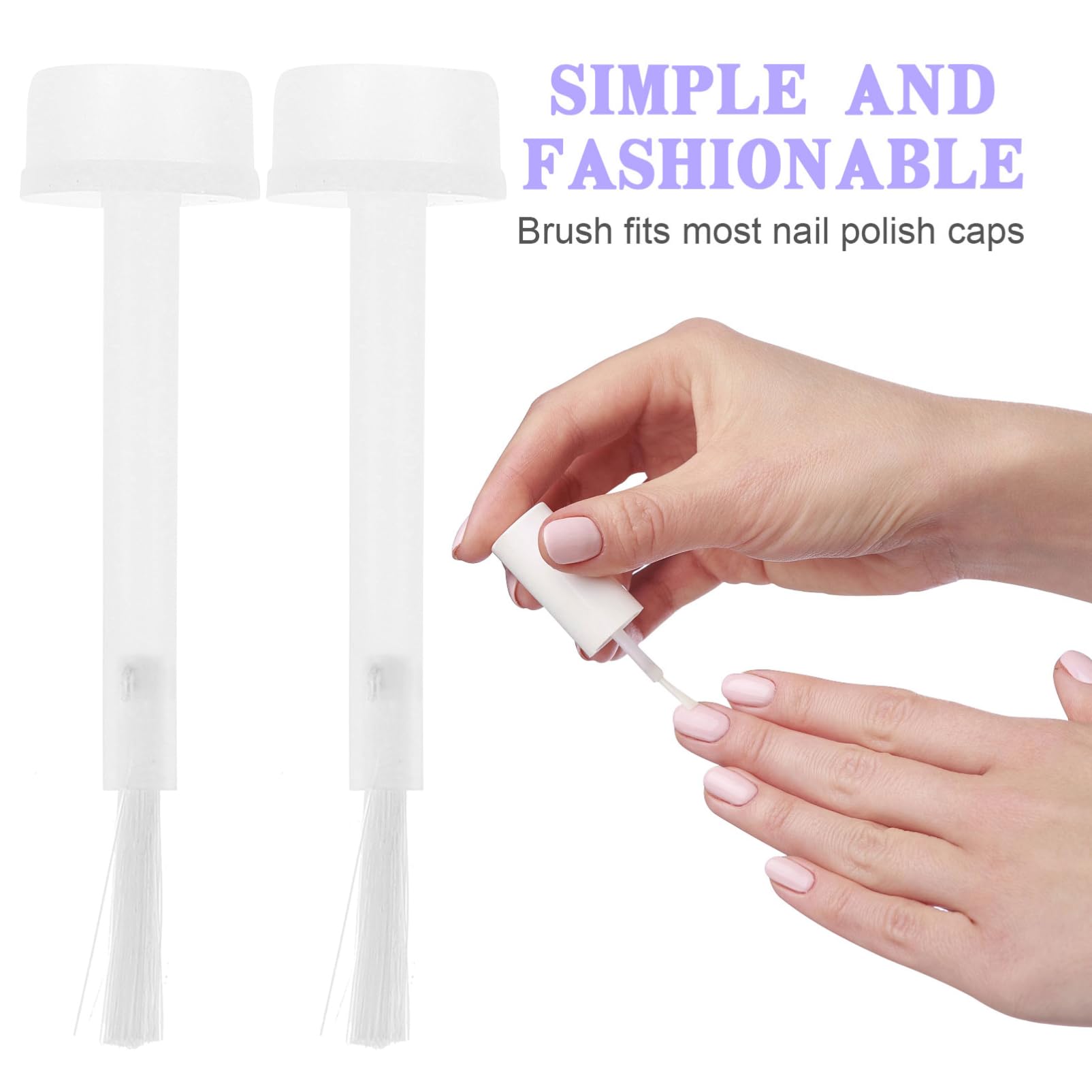 WOFASHPURET 100pcs Nail Polish Replacement Brushes for Gel and Liquid Application Soft Bristles Manicure Tool for Efficient Use Salon