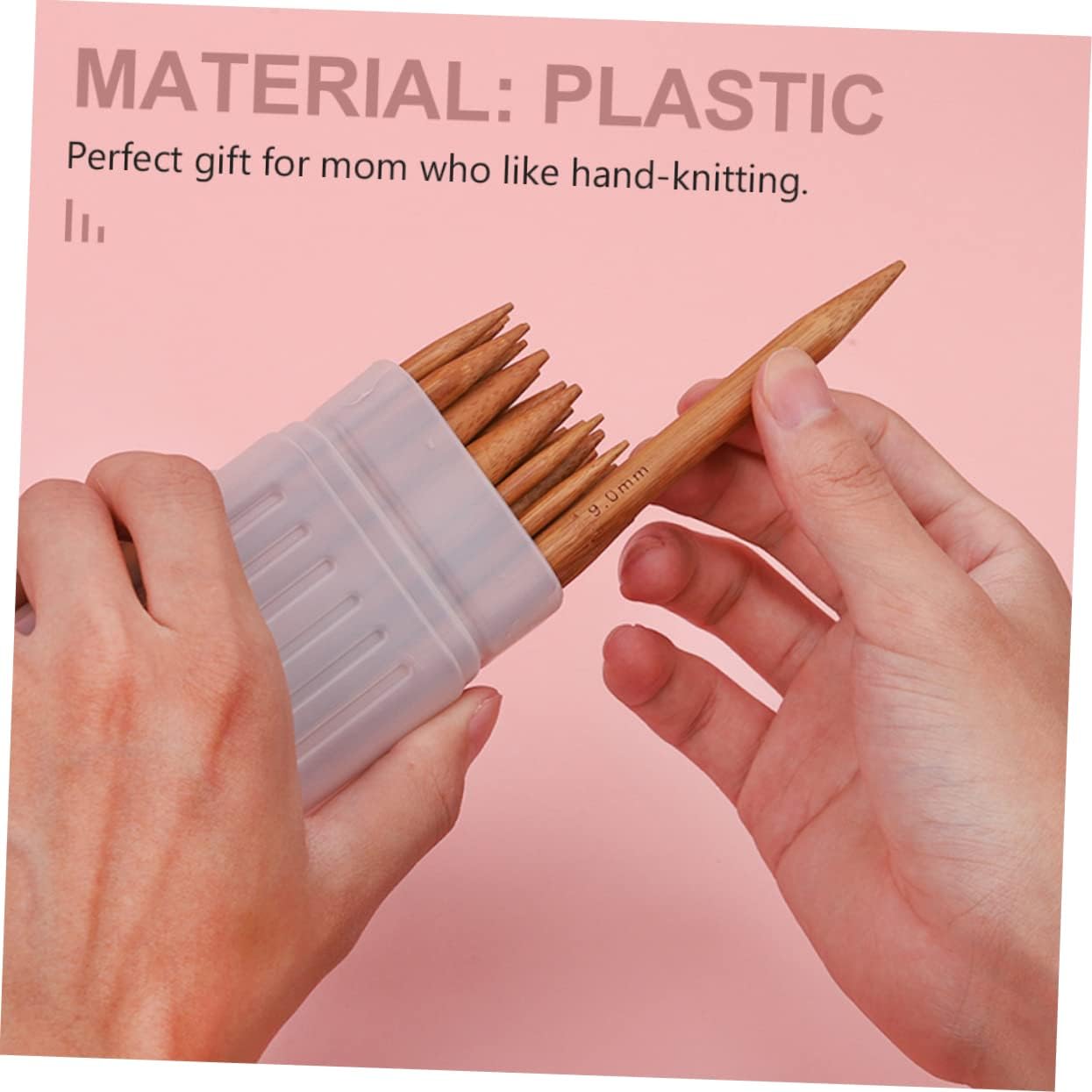 SMASOLO 5Pcs Knitting Needle Container Lightweight Plastic Tube Holder for Sewing Needles Portable Storage for Needlework