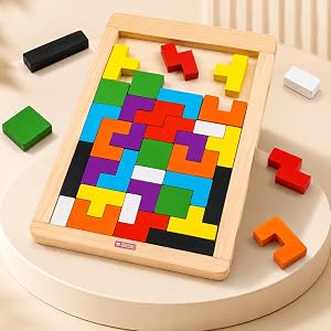Storio Wooden Russian Blocks Puzzle – Brain‑Teasing for 3‑8