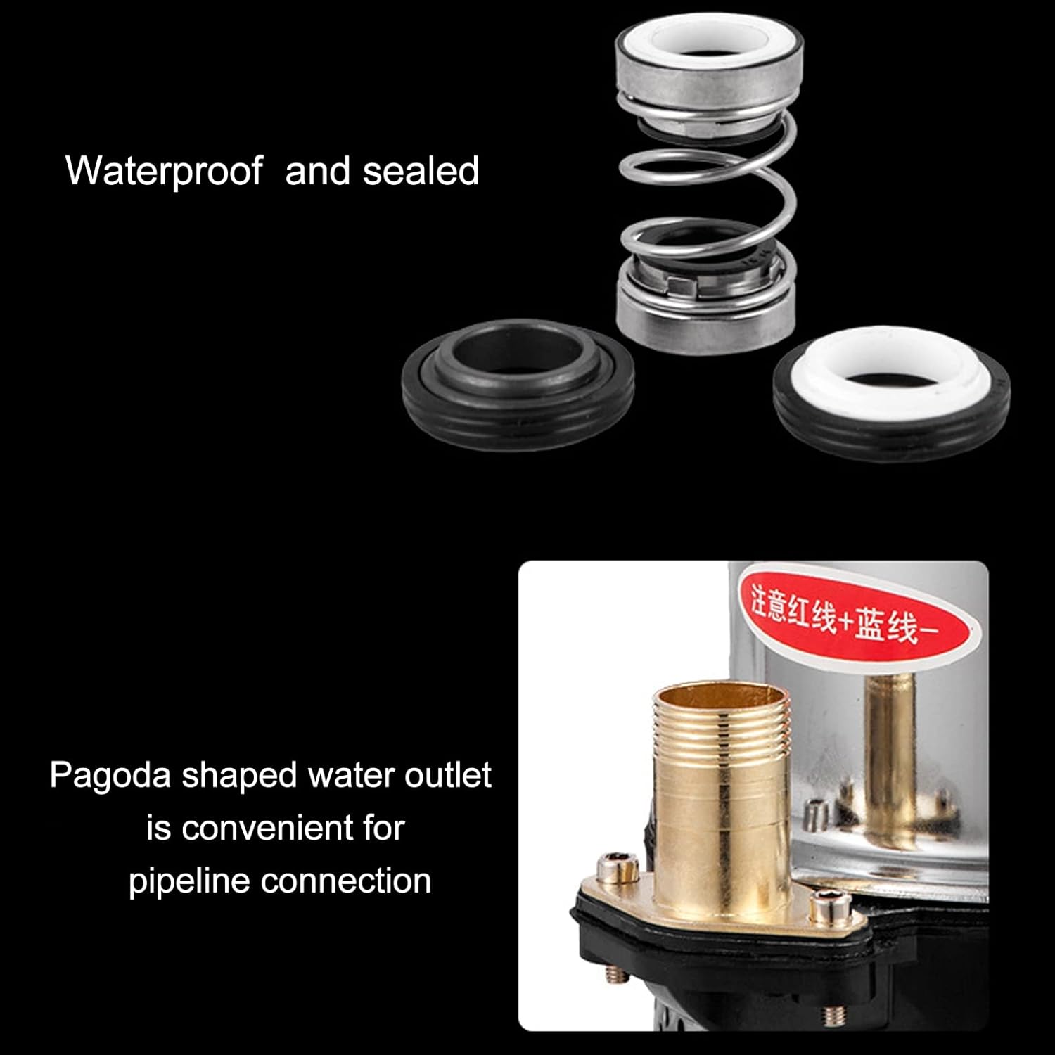 Solar Submersible - DC 24V Stainless Steel Automatic Pumping Water Transfer Pump Well Booster Pump for Swimming Pools Pond Hot Tubs Waterfalls Mining Drainage