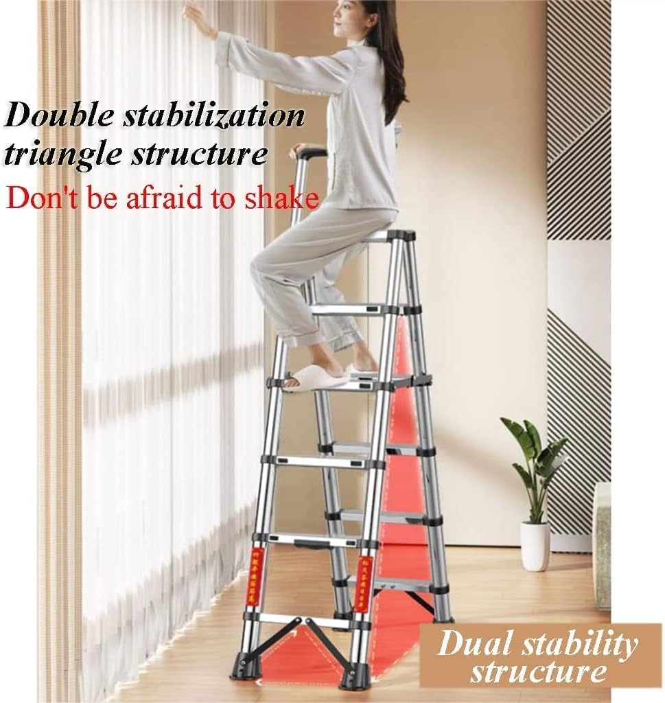 Step Ladder Folding Step Stool Extension Ladder Portable Folding Ladder Small Telescoping Ladders Easy To Store And Easy To Use Step Ladders For Home 330lb Folding Ladder Telescoping Ladder ( Color :