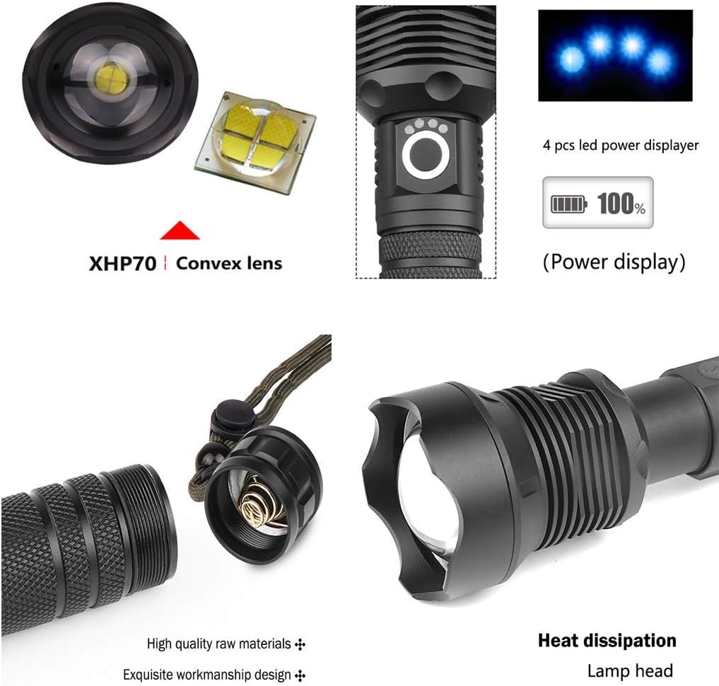 Flashlight 90000 lumens Powerful Hunting Image