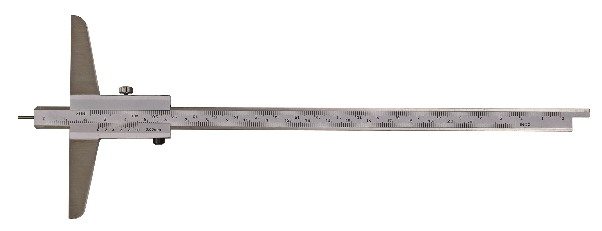 CNC QUALITÄT Tiefen-Messschieber 300 mm mit Stiftspitze und umsteckbarer Stange DIN 862